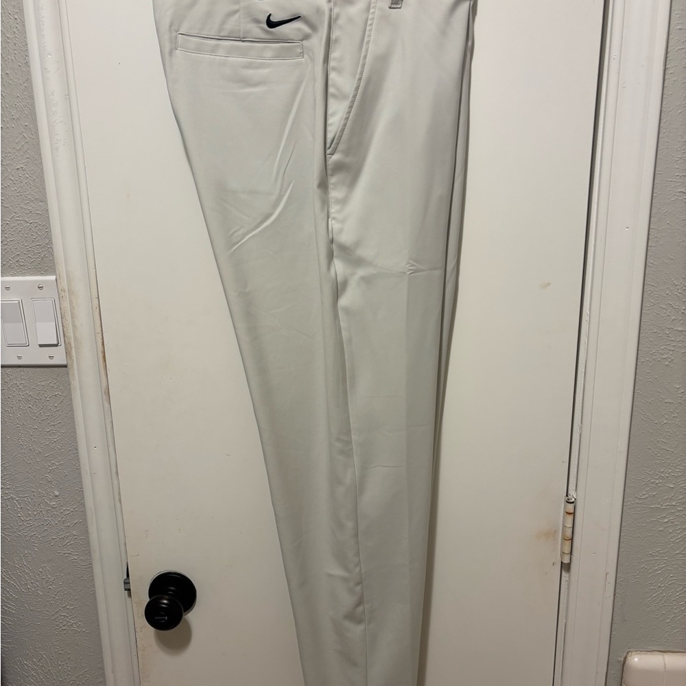 Nike Men’s Light Khaki Golf Pants with Black Swoosh